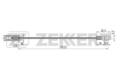 ZEKKERT BZ-1324 Трос ручного тормоза  для CHEVROLET  (Шевроле Вектра)