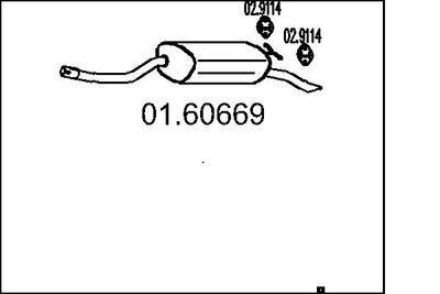 MTS 01.60669 Глушитель выхлопных газов  для MERCEDES-BENZ E-CLASS (W210) E 230 (210.037)