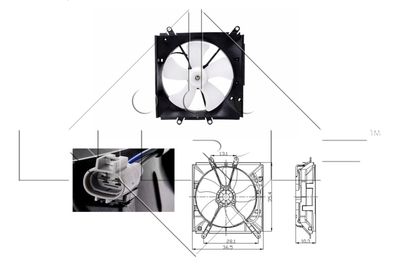 Вентилятор, охлаждение двигателя NRF 47016 для TOYOTA CELICA