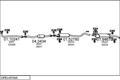 SISTEM DE ESAPAMENT MTS OPEL49700A001803