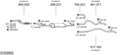 Układ wydechowy BOSAL SYS08896