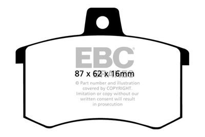 Комплект тормозных колодок, дисковый тормоз EBC Brakes DP370 для LANCIA DEDRA
