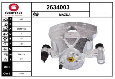 BREMSSATTEL EAI 2634002