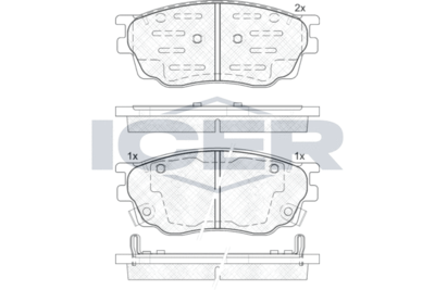 ICER 181542-200 Тормозные колодки и сигнализаторы  для MAZDA 6 Hatchback (GG) 1.8