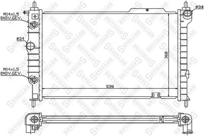 STELLOX 10-26011-SX Радиатор охлаждения двигателя для OPEL ASTRA F Кабриолет (T92)
