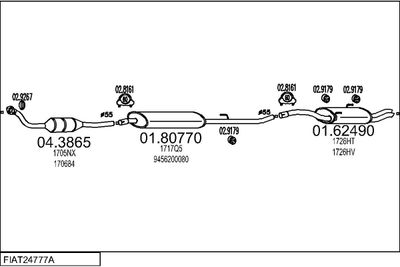 SISTEM DE ESAPAMENT MTS FIAT24777A122438