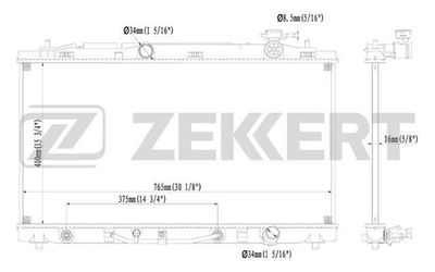 ZEKKERT MK-1130 Радиатор охлаждения двигателя  для TOYOTA AVALON (Тойота Авалон)