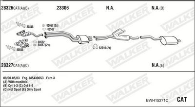 Изпускателна система WALKER BWH15271C
