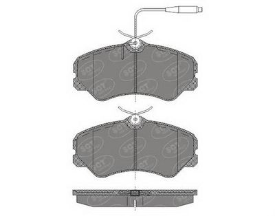 SCT - MANNOL SP 633 PR Тормозные колодки и сигнализаторы  для PEUGEOT 405 I Break (15E) 1.9