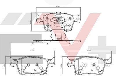 комплект спирачно феродо, дискови спирачки COMLINE CEV33523