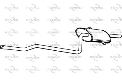 FENNO P6886 Глушитель выхлопных газов  для TOYOTA COROLLA Liftback (_E11_) 1.4 (EE111_)