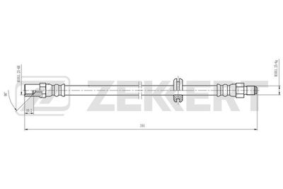 ZEKKERT BS-9491 Тормозной шланг  для LADA KALINA (Лада Kалина)
