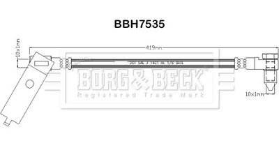 спирачен маркуч BORG & BECK BBH7535