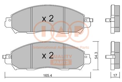 Комплект тормозных колодок, дисковый тормоз IAP QUALITY PARTS 704-13140 для NISSAN LEAF