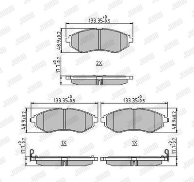 BREMSBELAGSATZ SCHEIBENBREMSE JURID 573371J 1