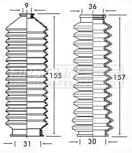 Bellow Kit, steering FIRST LINE FSG3133