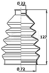 Bellow, drive shaft Borg & Beck BCB2351R