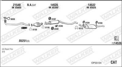 ABGASANLAGE WALKER OP55134