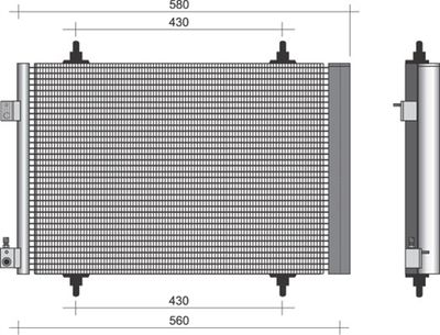 MAGNETI MARELLI 350203382000 Радиатор кондиционера  для PEUGEOT 406 (Пежо 406)