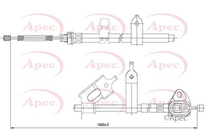 APEC Cable Pull, parking brake CAB1568