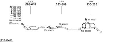 Układ wydechowy BOSAL SYS12695