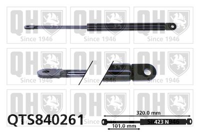 газов амортисьор, капак на двигателя QUINTON HAZELL QTS840261