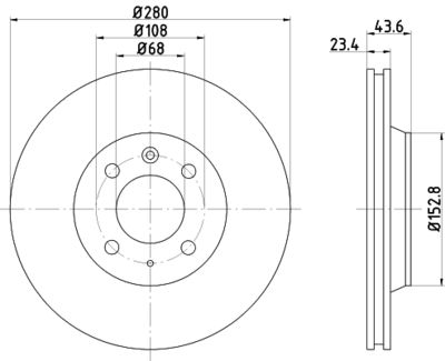 Тормозной диск TEXTAR 92053600 для SAAB 9000
