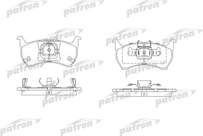 Комплект тормозных колодок, дисковый тормоз PATRON PBP304 для MAZDA 626