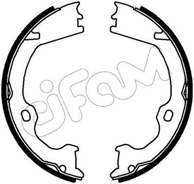 Zestaw szczęk hamulcowych, hamulec postojowy CIFAM 153-784