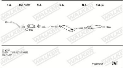 SISTEM DE ESAPAMENT WALKER VW80312