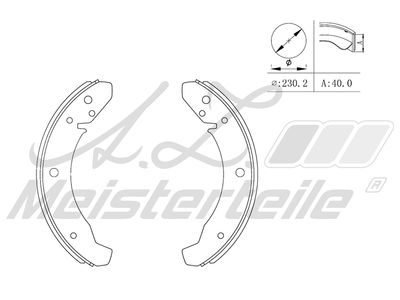 комплект спирачна челюст A.Z. Meisterteile AZMT-44-026-1146