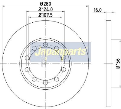 JAPANPARTS Stabdžių diskas