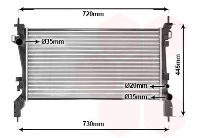 Радиатор, охлаждение двигателя VAN WEZEL 17002380 для FIAT FIORINO