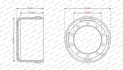 Ferodo Brake Drum CVBD126FER
