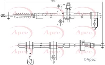 Cable Pull, parking brake APEC CAB1086