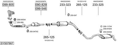 Изпускателна система BOSAL SYS07867