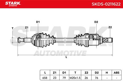 полуоска STARK SKDS-0211622