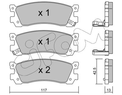 Комплект тормозных колодок, дисковый тормоз CIFAM 822-474-0 для MAZDA XEDOS