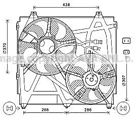 Вентилятор, охлаждение двигателя AVA QUALITY COOLING KA7530 для KIA SORENTO