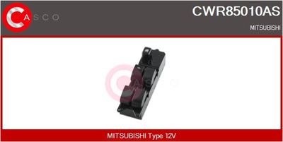 Выключатель, стеклолодъемник CASCO CWR85010AS для MITSUBISHI L200