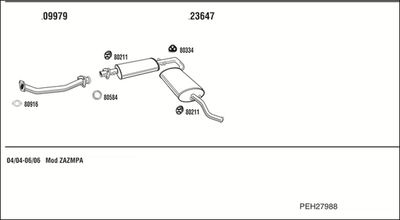 SISTEM DE ESAPAMENT WALKER PEH27988