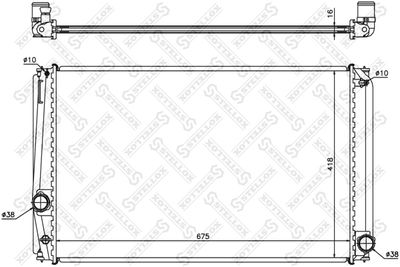 Радиатор, охлаждение двигателя STELLOX 10-26325-SX для TOYOTA RAV 4