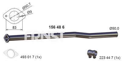 Rura wydechowa ERNST 156486