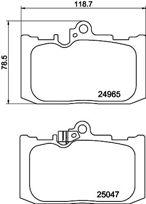 Комплект тормозных колодок, дисковый тормоз HELLA 8DB 355 036-891 для LEXUS RC
