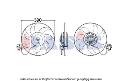 AKS-DASIS 158099N Вентилятор системи охолодження двигуна 
