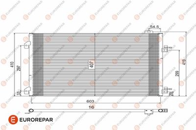 Конденсатор, кондиционер EUROREPAR 1610159180 для RENAULT THALIA