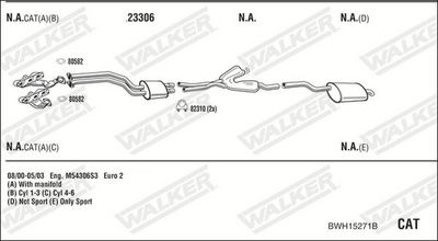 Изпускателна система WALKER BWH15271B
