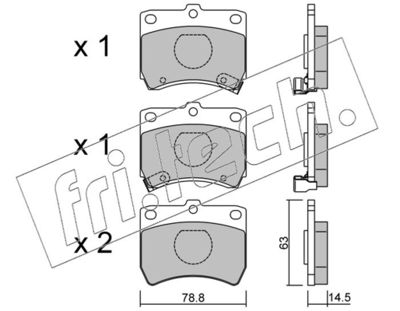 Комплект тормозных колодок, дисковый тормоз fri.tech. 379.0 для KIA PRIDE