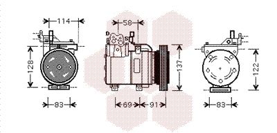 VAN WEZEL Compressor, airconditioning (8200K199)