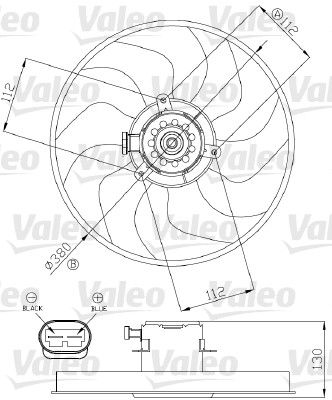 Вентилятор, охлаждение двигателя VALEO 696288 для RENAULT LAGUNA